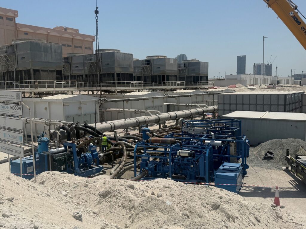 Picture1 Khansaheb Sykes Assists with Chilled Water Network Flushing on Reem Island, Abu Dhabi